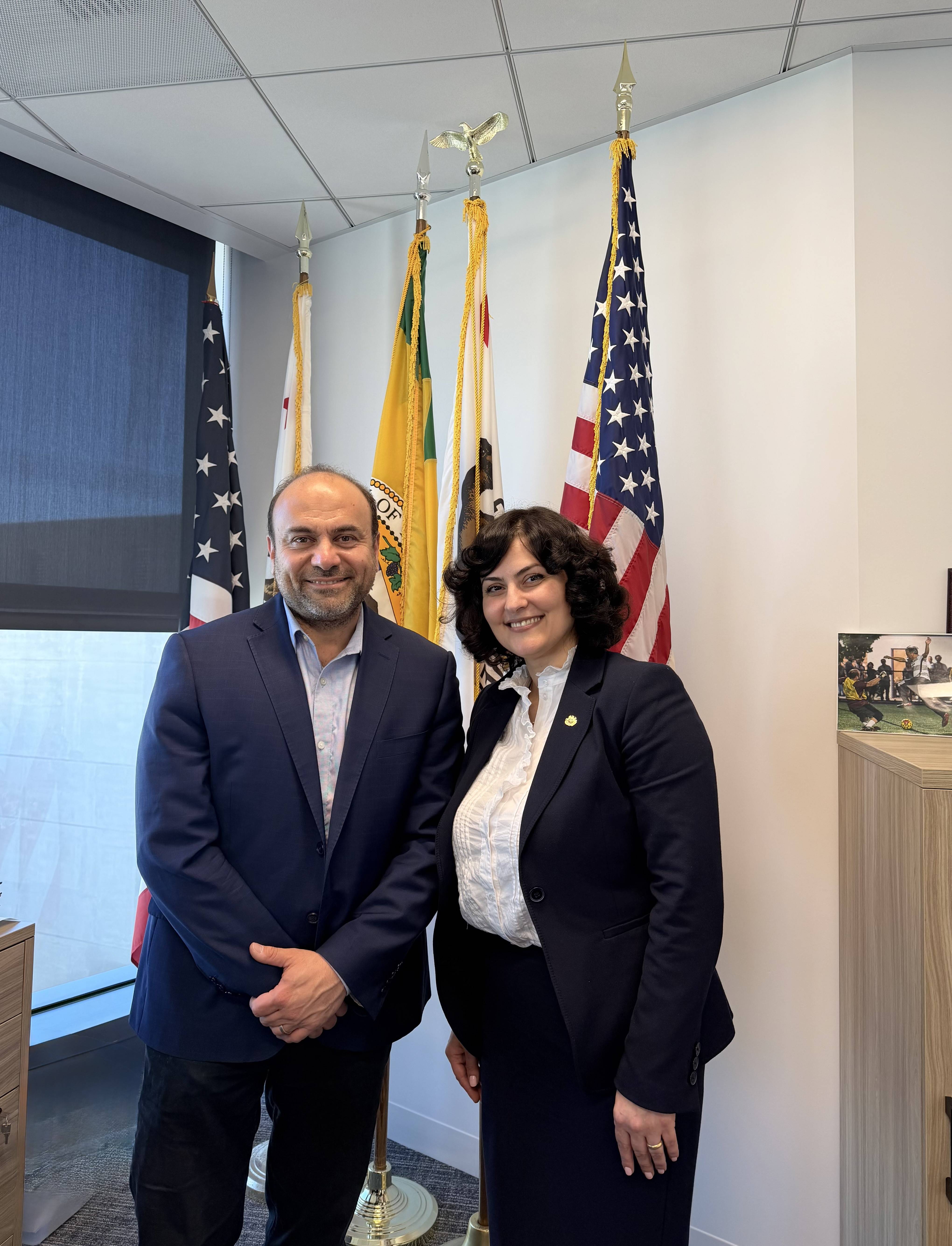 Գլխավոր հյուպատոս Աննա Ավետիսյանի հանդիպումը Լոս Անջելեսի քաղաքային խորհրդի անդամ Ադրին Նազարյանի հետ