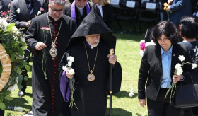 Consul General Anna Avetisyan attended the 111th anniversary commemoration of the Armenian Genocide in Montebello
