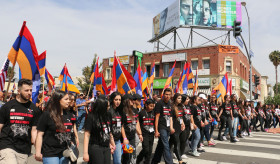 Tens of thousands rally in Los Angeles to commemorate Armenian genocide