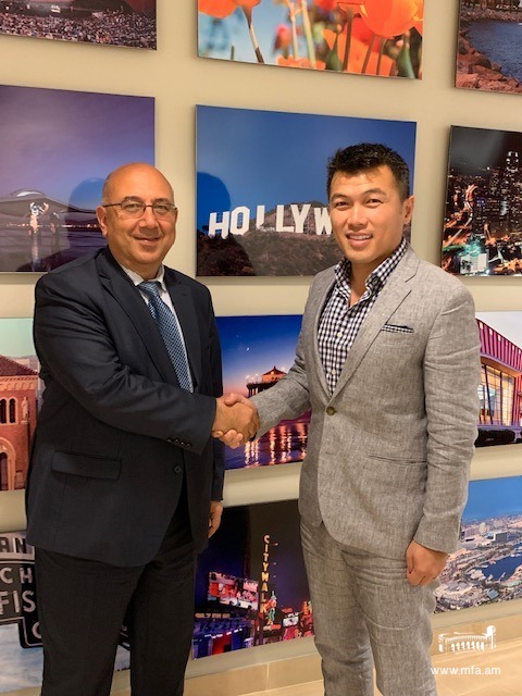 Meeting with the President of World Trade Center in Los Angeles Stephen Cheung